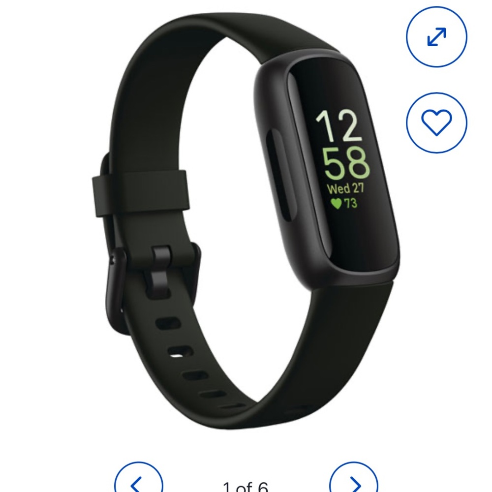 Black Fitness Tracker with Charger